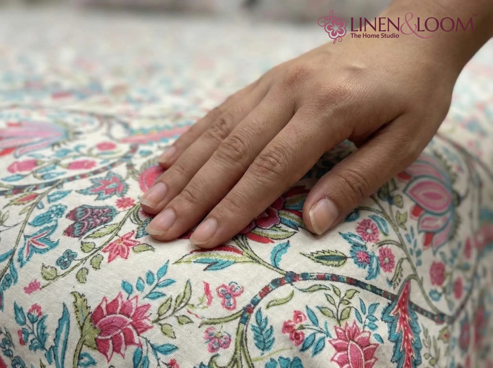 Vivid Vine - Linen & Loom Natural Collection - Super King (100x108) 100% Pure Cotton Bedsheet with 2 Pillow Covers | Soft Breathable Bedspread for Home Decor | TC 240
