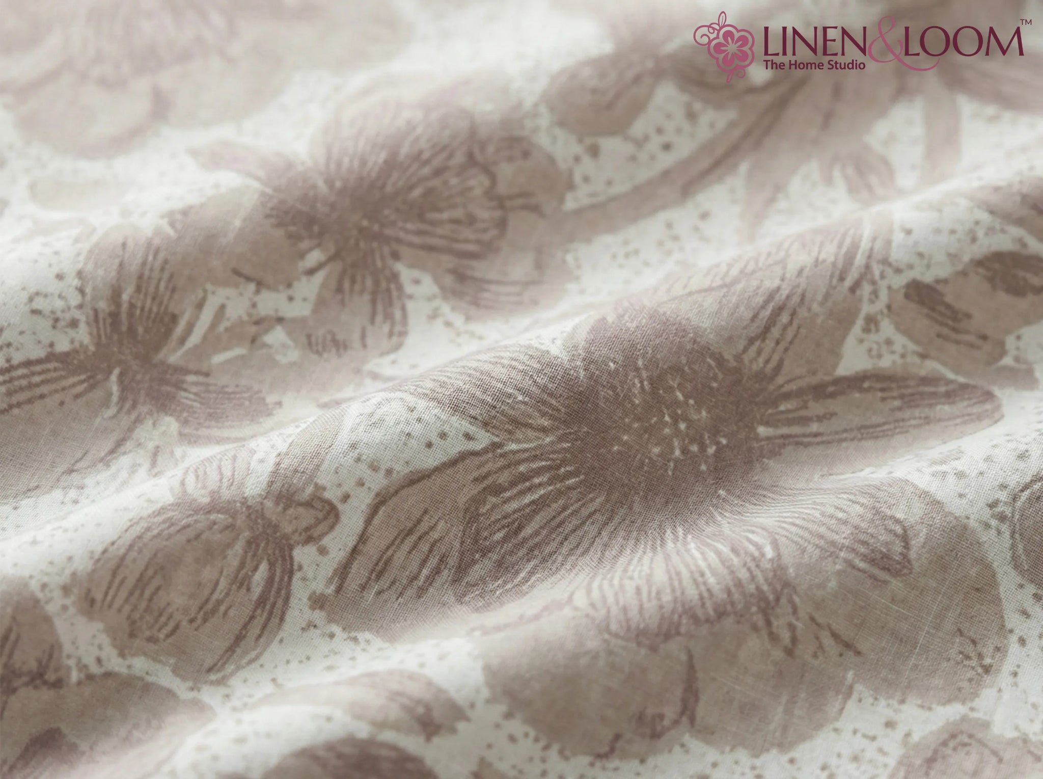 Calm Botanica - Linen & Loom Serenity Series Super King Size (108x108 inches) Double Bedsheet with 2 Pillow Covers || Soft Breathable Cotton Feel Bedding Set with Elegant Geometric Design || TC 240