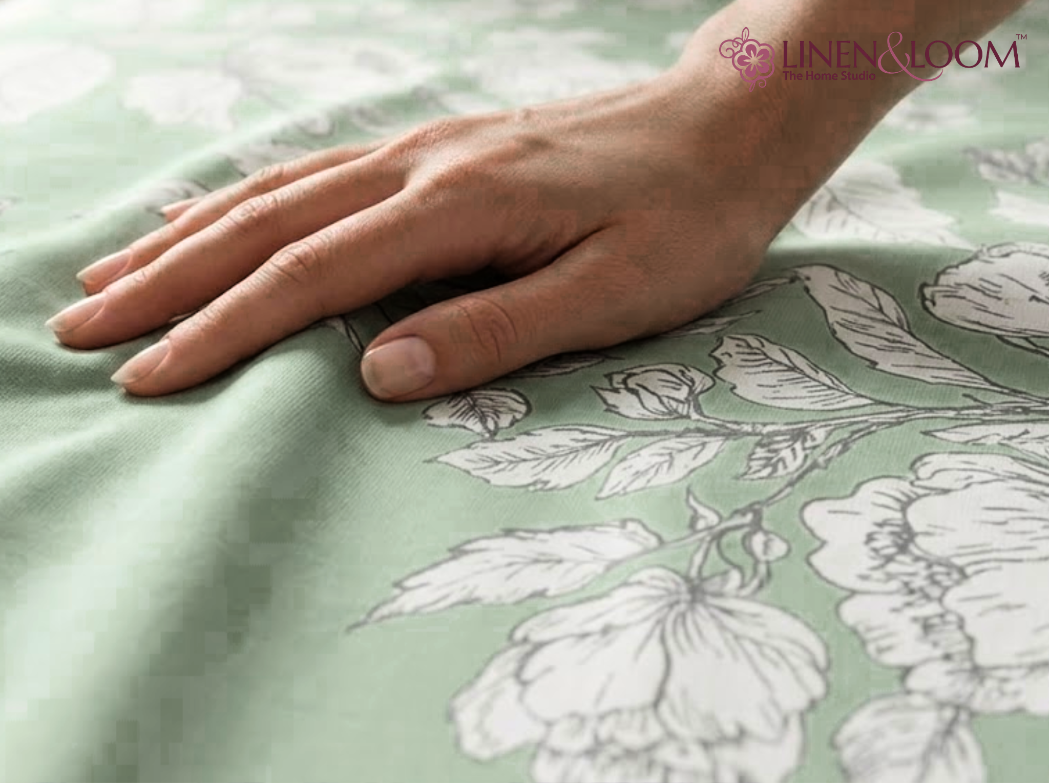 Botanical Whisper - Urban Bloom Poly-Cotton Queen Size Bedsheet Set (90x100 Inches) with 2 Matching Pillow Covers - Wrinkle-Free Comfort