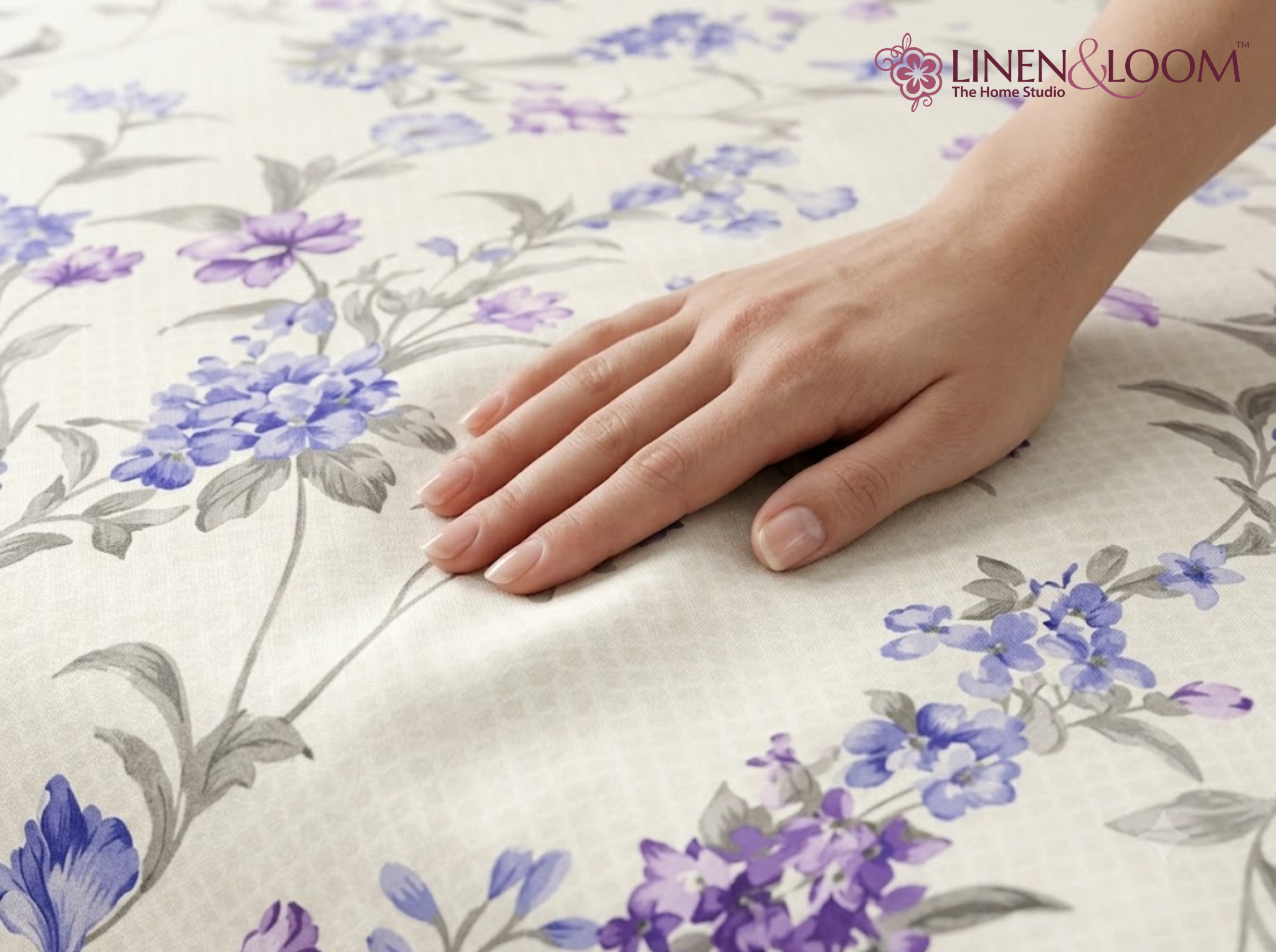 Lavender Edit - Urban Bloom Poly-Cotton Queen Size Bedsheet Set (90x100 Inches) with 2 Matching Pillow Covers - Wrinkle-Free Comfort