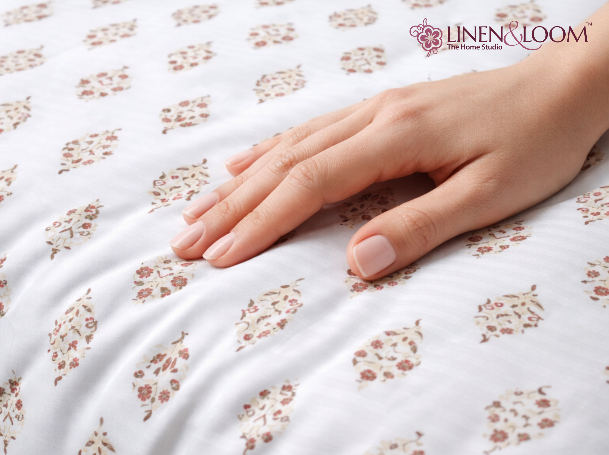 Ivory Darbar — Linen & Loom Jaipur Heritage Super King Size (108 x 108 inches) 100% Pure Cotton Bedsheet with 2 Pillow Covers | Soft & Breathable Bed Cover for Home Decor | 240 TC