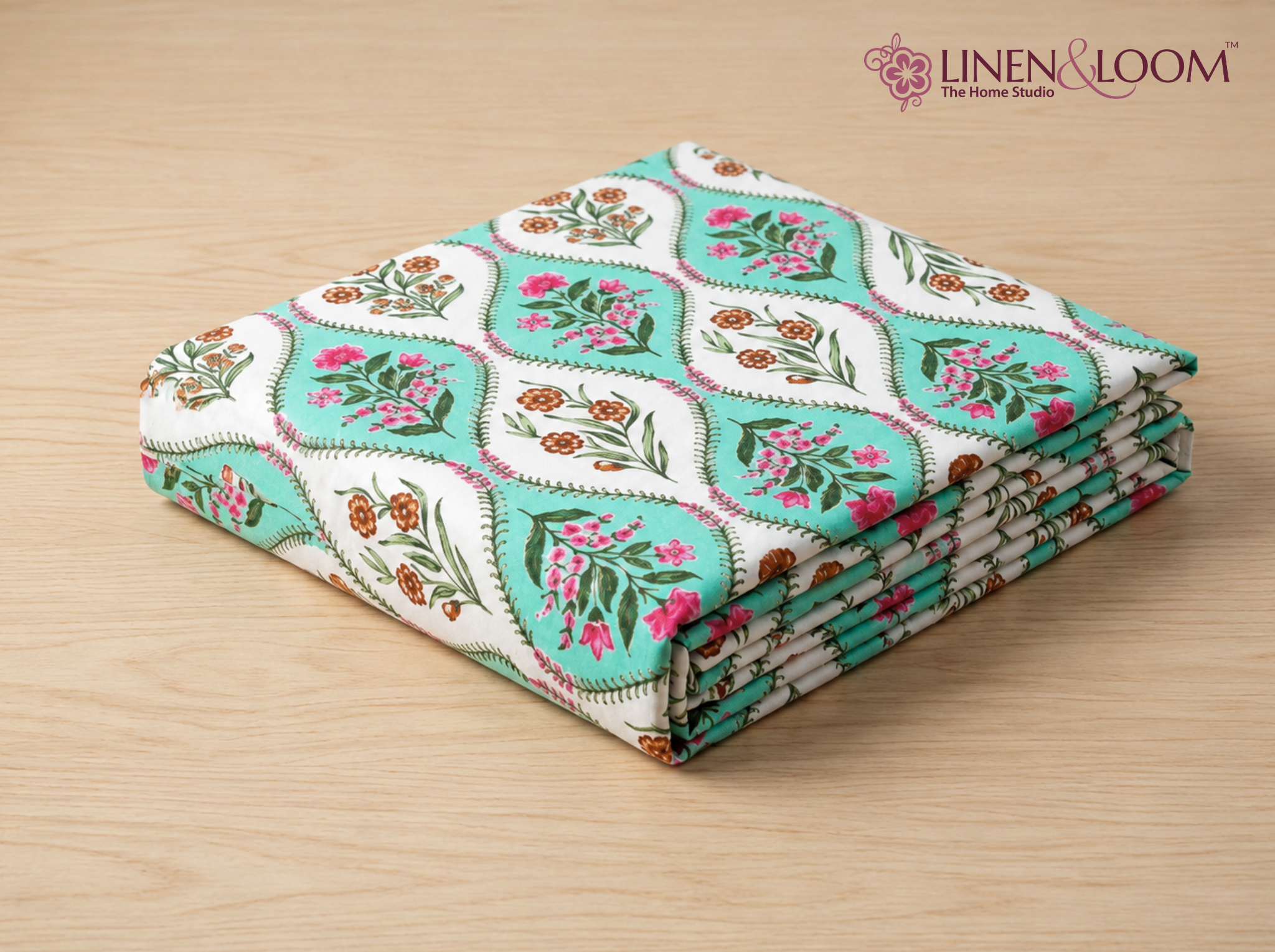 Shahi Craft — Linen & Loom Jaipur Heritage Super King Size (108 x 108 inches) 100% Pure Cotton Bedsheet with 2 Pillow Covers | Soft & Breathable Bed Cover for Home Decor | 240 TC