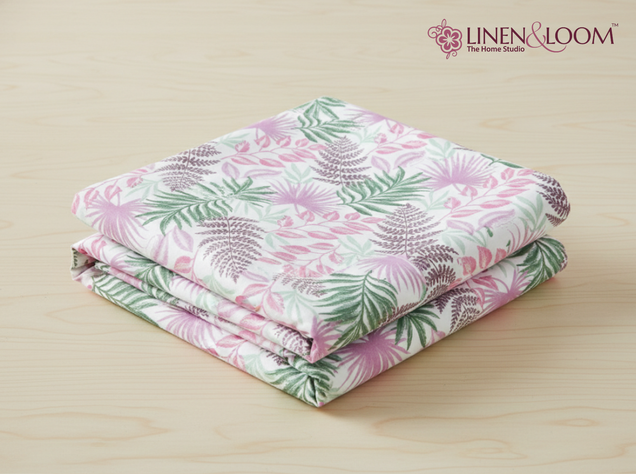 Virasat Bloom - Pink — Linen & Loom Jaipur Heritage Super King Size (108 x 108 inches) 100% Pure Cotton Bedsheet with 2 Pillow Covers | Soft & Breathable Bed Cover for Home Decor | 240 TC