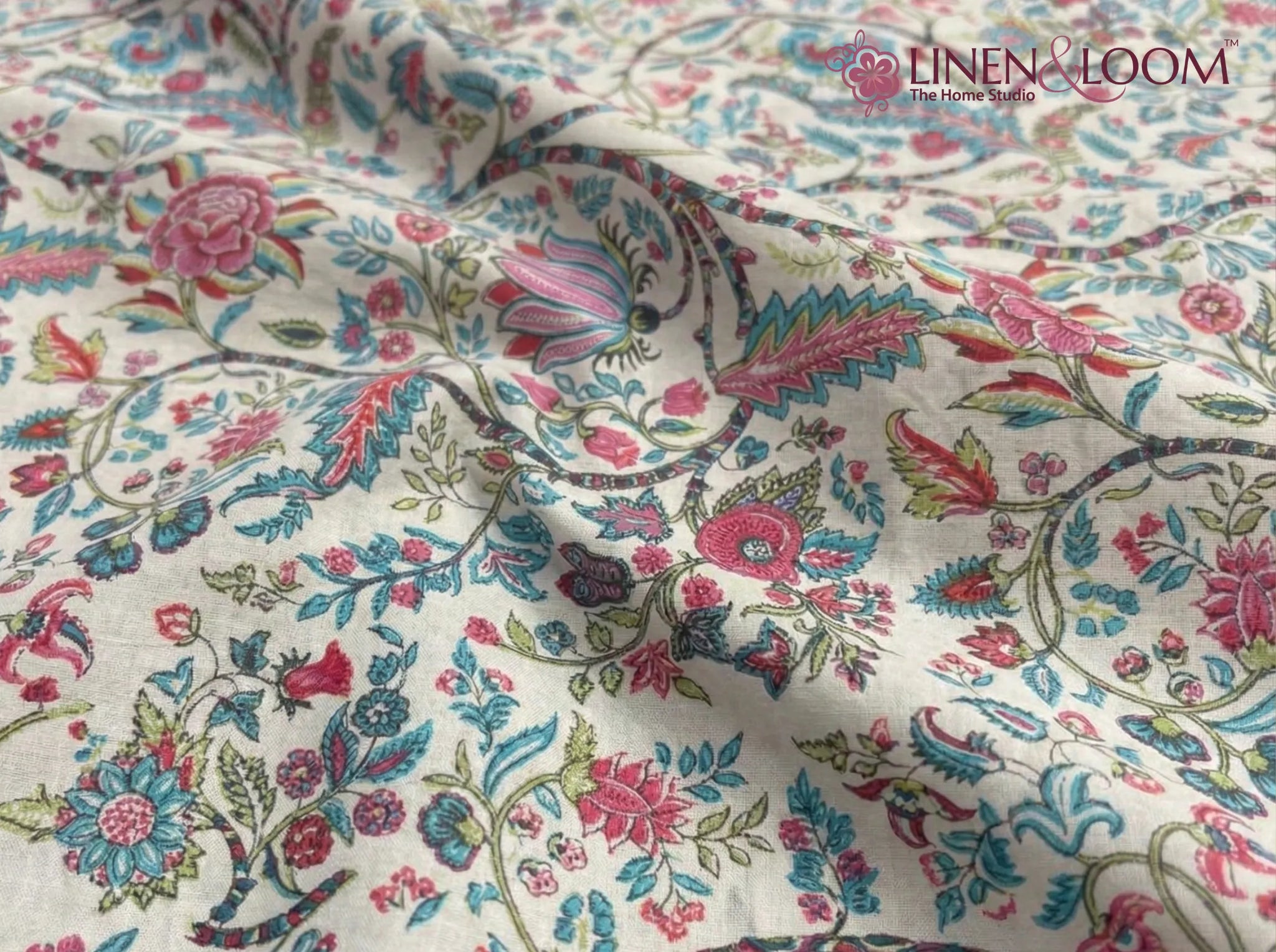 Vivid Vine - Linen & Loom The Natural Collection - 100% Pure Cotton Single Bedsheet (60 x 90 Inches) with 1 Pillow Cover | 240 TC - Soft & Breathable Cotton Bed Sheet for Bedroom