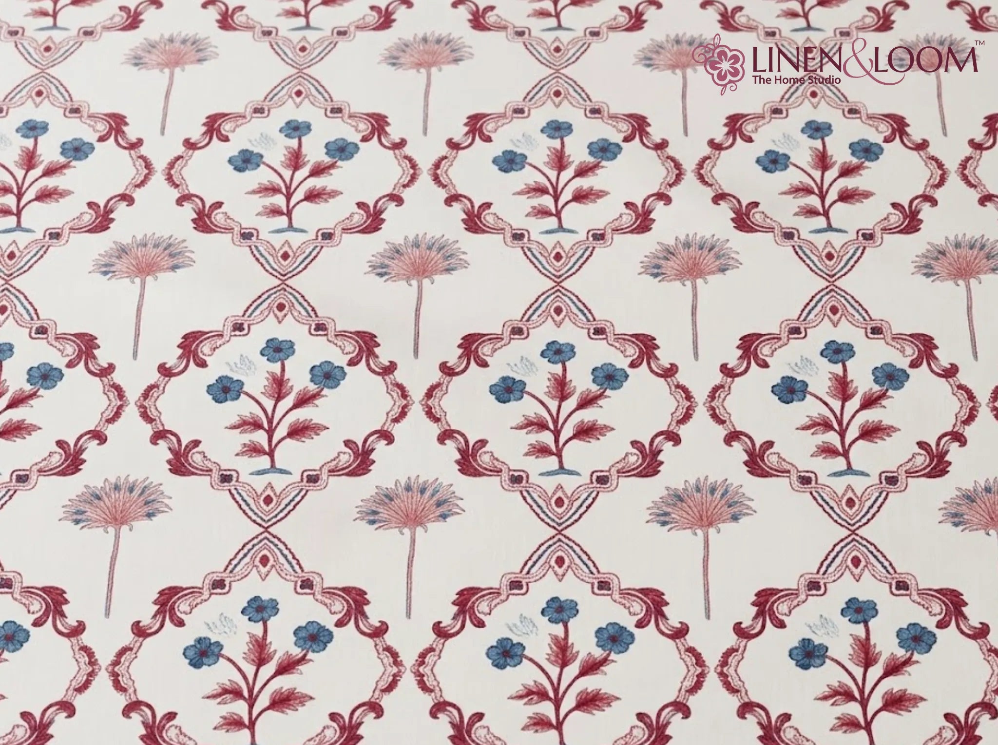 Heritage Flora - Linen & Loom The Natural Collection - 100% Pure Cotton Single Bedsheet (60 x 90 Inches) with 1 Pillow Cover | 240 TC - Soft & Breathable Cotton Bed Sheet for Bedroom