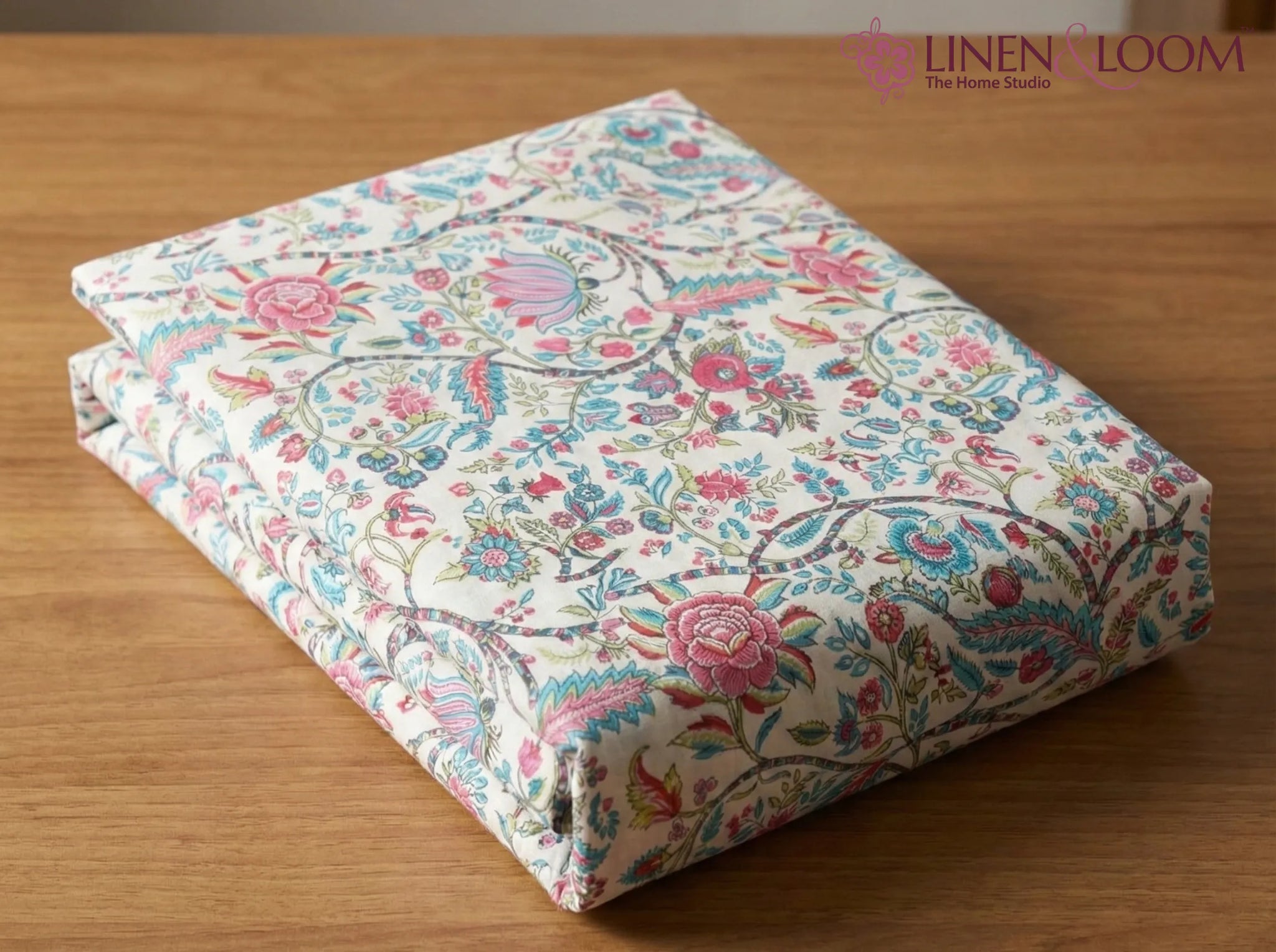 Vivid Vine - Linen & Loom The Natural Collection - 100% Pure Cotton Single Bedsheet (60 x 90 Inches) with 1 Pillow Cover | 240 TC - Soft & Breathable Cotton Bed Sheet for Bedroom