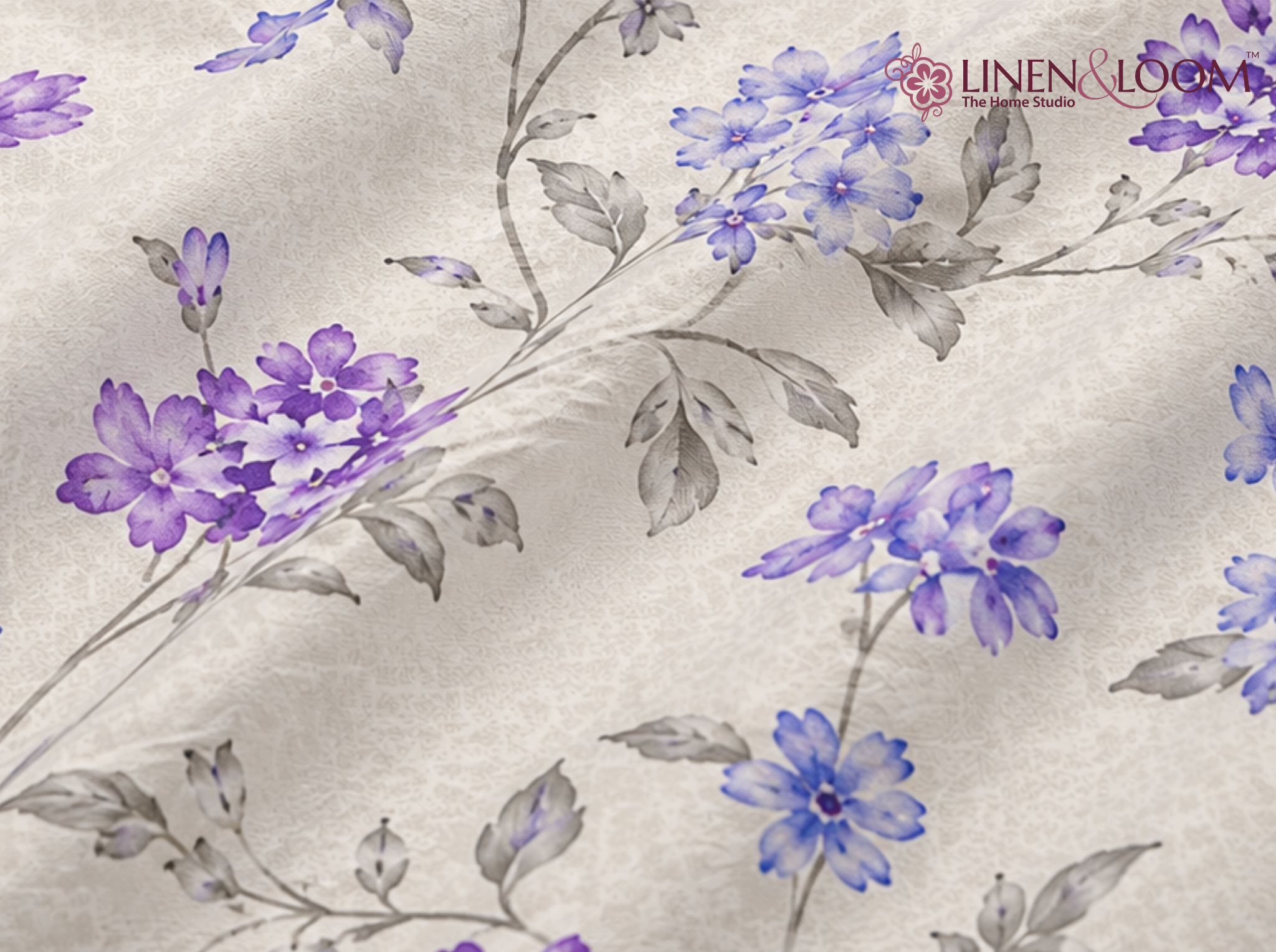 Lavender Edit - Urban Bloom Poly-Cotton Queen Size Bedsheet Set (90x100 Inches) with 2 Matching Pillow Covers - Wrinkle-Free Comfort
