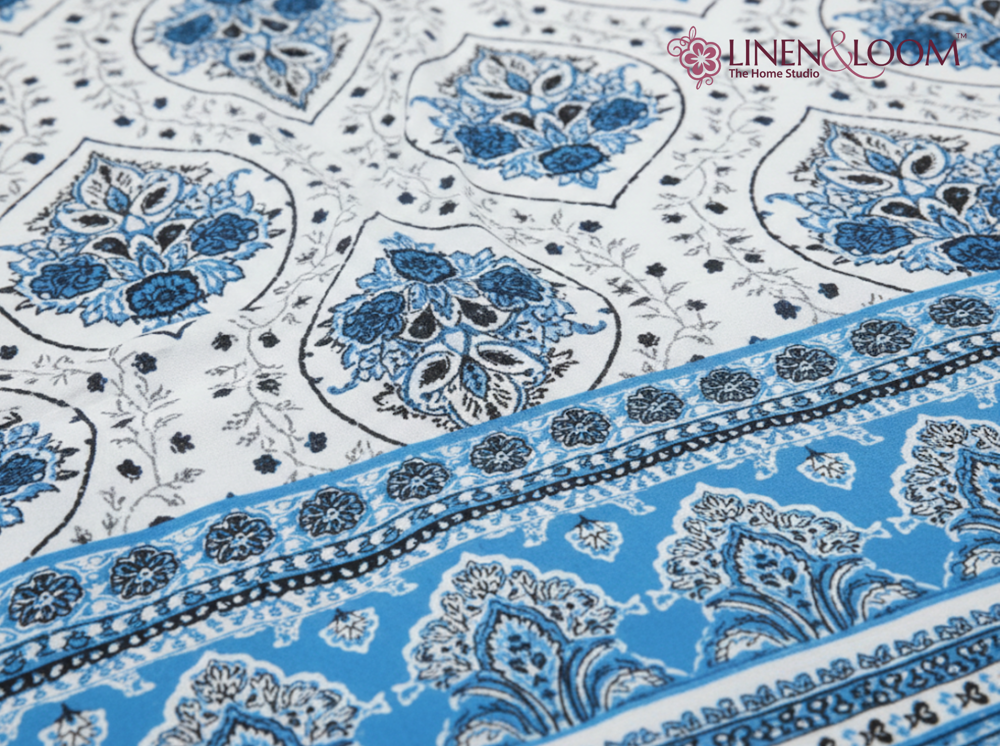 Neel Heritage — Linen & Loom Jaipur Heritage Super King Size (108 x 108 inches) 100% Pure Cotton Bedsheet with 2 Pillow Covers | Soft & Breathable Bed Cover for Home Decor | 240 TC