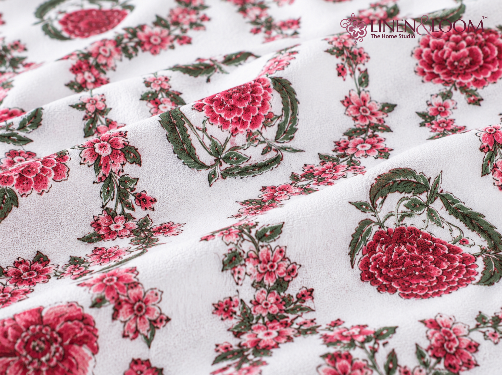 Vana Luxe Red — Linen & Loom Jaipur Heritage Super King Size (108 x 108 inches) 100% Pure Cotton Bedsheet with 2 Pillow Covers | Soft & Breathable Bed Cover for Home Decor | 240 TC