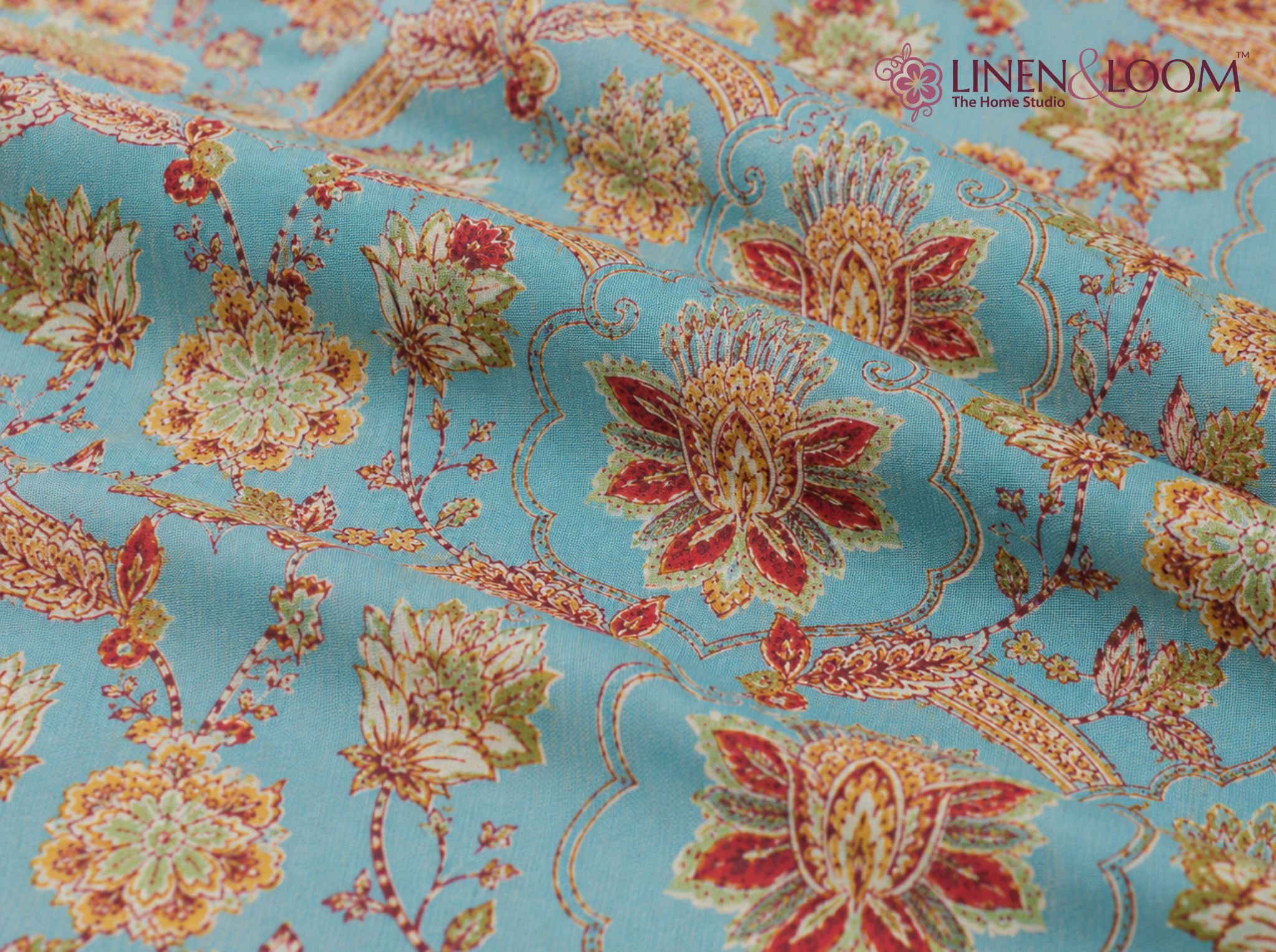Meher Vista Mustard — Sanganeri Stories Bedsheet | Linen & Loom